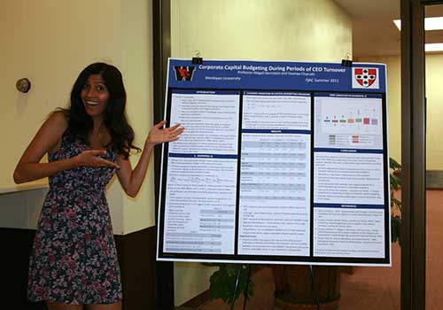 "Corporate Capital Budgeting During Periods of CEO Turnover." Saumya Chatrath. Sponsor: Abigail Hornstein